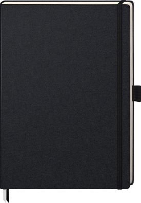 Brunnen 105528805 Notizbuch Kompagnon Klassik 21 x 29,4 cm kariert schwarz