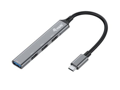 Equip 128961 Equip USB-Hub 4-Port 1x3.0/3x2.0 USB->USB-C o. Netzteil grau