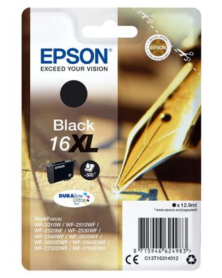 Epson C13T16314012 Epson Tintenpatrone XL schwarz DURABrite Ultra T 163 T 1631