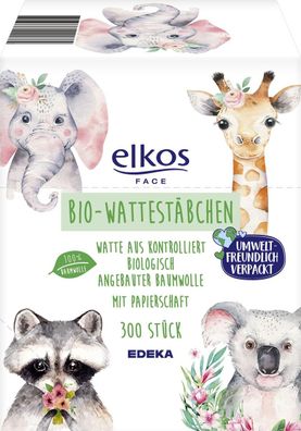 ELKOS 4506945009 Bio-Wattestäbchen - 300 Stück