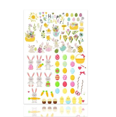 2x Aufkleber Sticker mit über 50 Motiven Ostern zum bekleben von Ostereier
