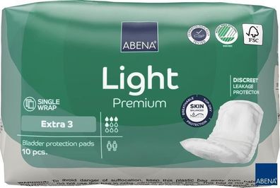 ABENA Light Extra 3 Inkontinenzeinlagen Für Frauen Männer Premium 10 Stück