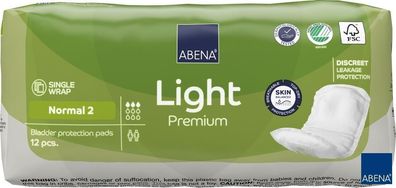 ABENA Light Normal 2 Inkontinenzeinlagen Für Frauen Männer Premium 12 Stück