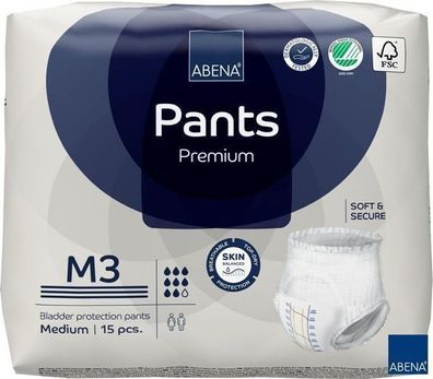 ABENA Pants M3 Inkontinenz Windeln Slip Für Erwachsene Männer Frauen 15 Stück