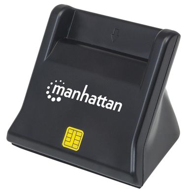 Manhattan 102025 Manhattan USB2.0-Smartcard/ SIM-Kartenlesegerät mit Standfuß