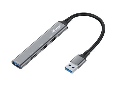 Equip 128960 Equip USB-Hub 4-Port 1x3.0/3x2.0 USB->USB3.0 o. Netzteil grau