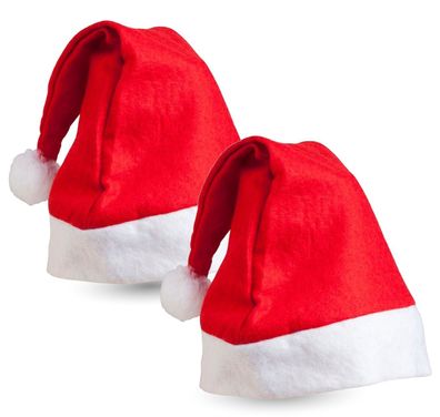 Weihnachtswunder® 6x Weihnachtsmütze Nikolausmütze Mütze Weihnachten Nikolaus rot