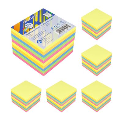 6x Nachfüller für Zettelbox Nachfüllpapier 750 Blatt in 5 Farben Papier Notizzettel