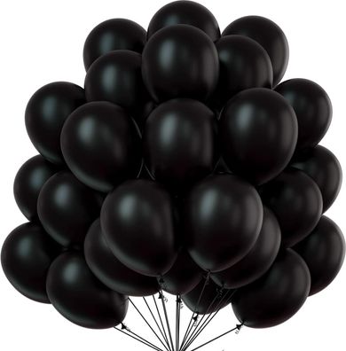 Dekotalent® 100x Luftballons Ballons Luft, Helium Hochzeit Deko Dekoration schwarz