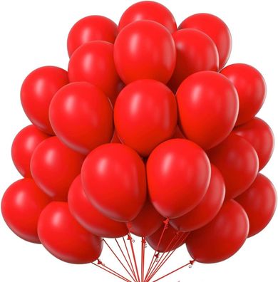 Dekotalent® 100x Luftballons Ballons Luftballon Luft, Helium Deko Dekoration rot