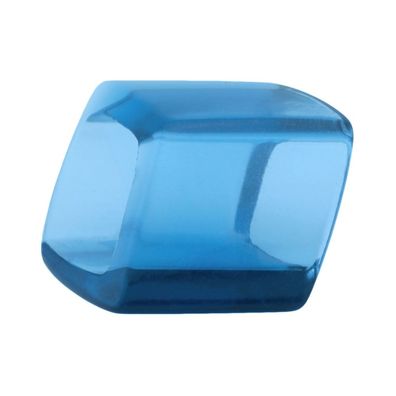 Tuchring 45x36x18mm Sechseck blau-transparent glänzend Kunststoff