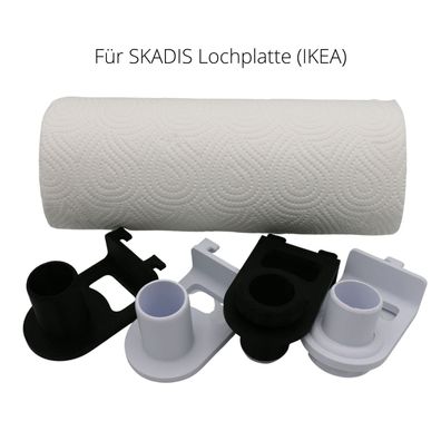 Papierrollen Halter für SKADIS Lochwand / Papierrollen Spender Lochplatte IKEA