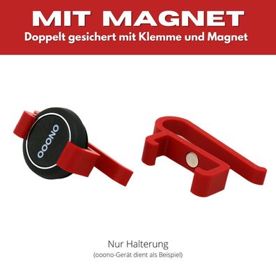 OOONO Original tools3d Halterung - Sonnenblende - Extra Fest mit Magnet - ROT