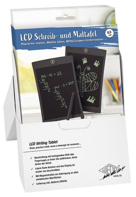 WEDO 66 908501 WEDO LCD Schreib- & Maltafel, 8,5 Zoll (21,59 cm), schwarz
