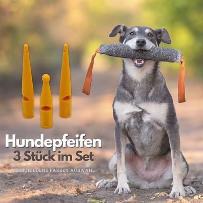 3x Hundepfeife Signalpfeife Trainingspfeife Hundeerziehung 3er-Set Hunde Pfeife