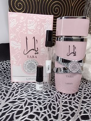 Yara by Lattafa Perfumes 2ml,10ml,100ml Reiseprobe Eau de Parfum für Damen