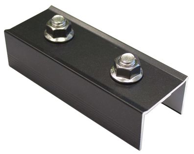 Profilverbinder Set schwarz Alu Solarprofil 40x40mm mit Nut Schienenverbinder
