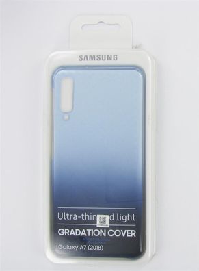 Original Samsung Galaxy A7 (2018) Gradation Cover Schutzhülle Hülle Blue Blau