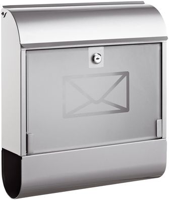 Briefkasten 8608 - mit Zeitungsbox, silber