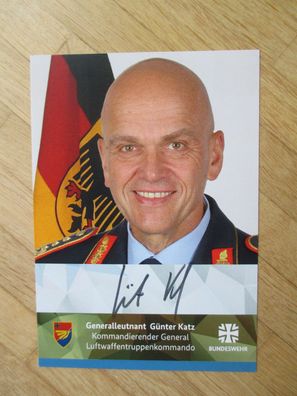 Bundeswehr Luftwaffentruppenkommando Generalleutnant Günter Katz - hands. Autogramm!