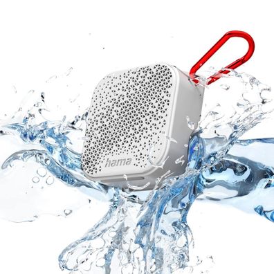 Hama Bluetooth Lautsprecher Pocket 2.0 IPX7 Karabiner BT Speaker MP3 Musik-Box
