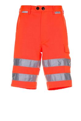 Arbeitshose Shorts Warnschutz uni orange Größe XXXL