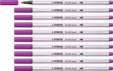 10x Stabilo 568/58 Stabilo Pinselstift Pen 68 brush lila