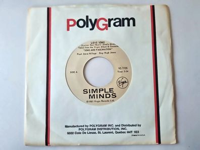 Simple Minds - Love song 7'' Vinyl Canada