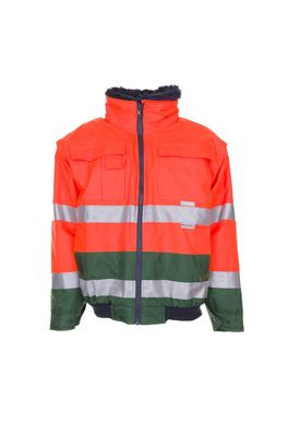 Comfortjacke Warnschutz orange/ grün Größe XL