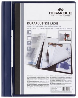 Durable 258907 Angebotshefter Duraplus® DE LUXE, strapazierfähige Folie, A4, dunke...