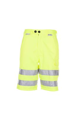 Arbeitshose Shorts Warnschutz uni gelb Größe XXL