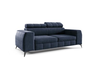 3-Sitzer Sofa London Monolith wasserabweisender Samtstoff Monolith 77