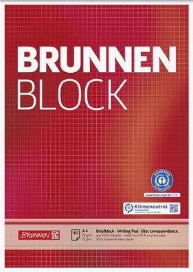 Brunnen 105261801 Block "BRUNNEN-Block" Recycling A4 kariert