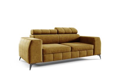 3-Sitzer Sofa London Monolith wasserabweisender Samtstoff Monolith 48