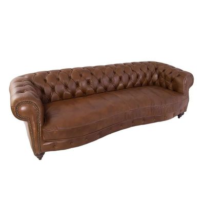 Clubsofa Loxley 3,5-Sitzer Whisky-Brown