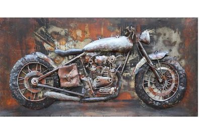 Handgefertigtes Metallbild Motorcycle ca 60x40 cm