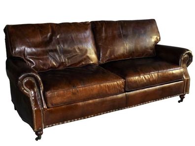 Clubsofa Quinton 3-Sitzer Vintage-Cigar