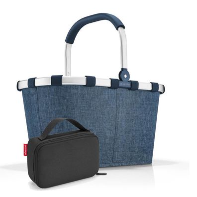 reisenthel Set aus carrybag BK, thermocase OY SBKOY, twist blue + black, Unisex