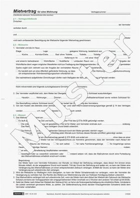 Brunnen 1025222 Formular "Mietvertrag für Wohnungen" A4