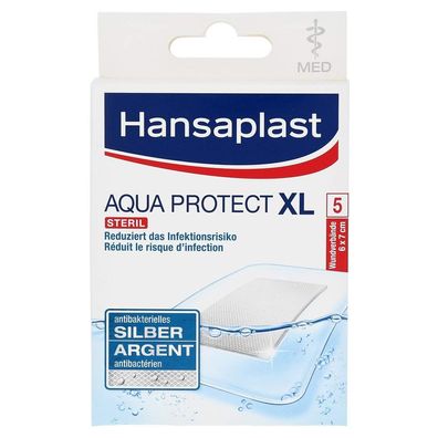 Hansaplast Aqua Protect XL Steril 6 cm x 7 cm, 5 Stück - B00IQ8V4A8 | Packung (5 Stüc