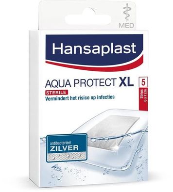 Hansaplast Aqua Protect XL Steril 6 cm x 7 cm, 5 Stück - B085JC2QX3 | Packung (5 Stüc
