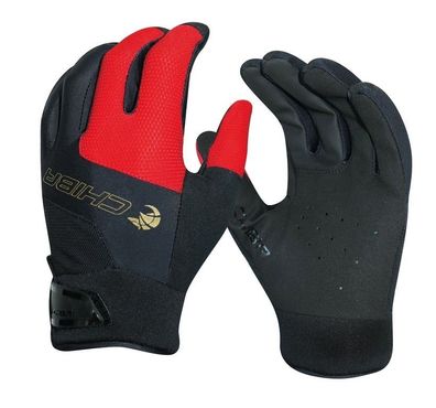 Chiba Handschuh Viper lang Größe XS-6 schwarz-rot