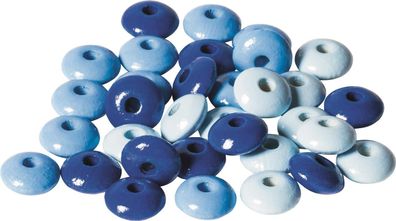 KNORR prandell 216023534 Holzlinsen-Mix, blau, 33 Stück