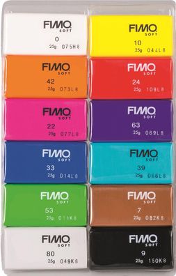 FIMO 8023 C12-1 FIMO SOFT Modelliermasse-Set "Basic", 12er Set