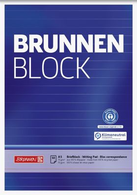 Brunnen 105241701 Block "BRUNNEN-Block" Recycling A5 liniert