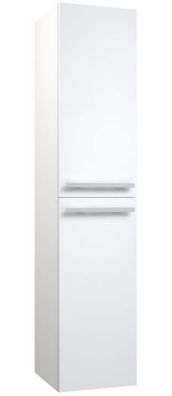 Badezimmer - Hochschrank Bidar 87, Farbe: Weiß glänzend ? 160 x 35 x 35 cm (H x