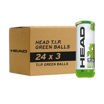 Head T.I.P. Green 24 x 3 Kinder Tennisbälle