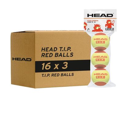 Head TIP Red 16 x 3 tennisbälle Kindertraining