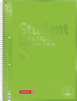 Brunnen 1067925152 Collegeblock Student Premium Colour Code A4 liniert, mit Rand, ...