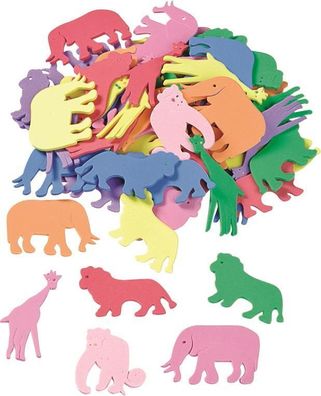 KNORR prandell 218434021 Moosgummi CreaSoft "Tiere" ca. 4 - 5 cm verschiedene Farben